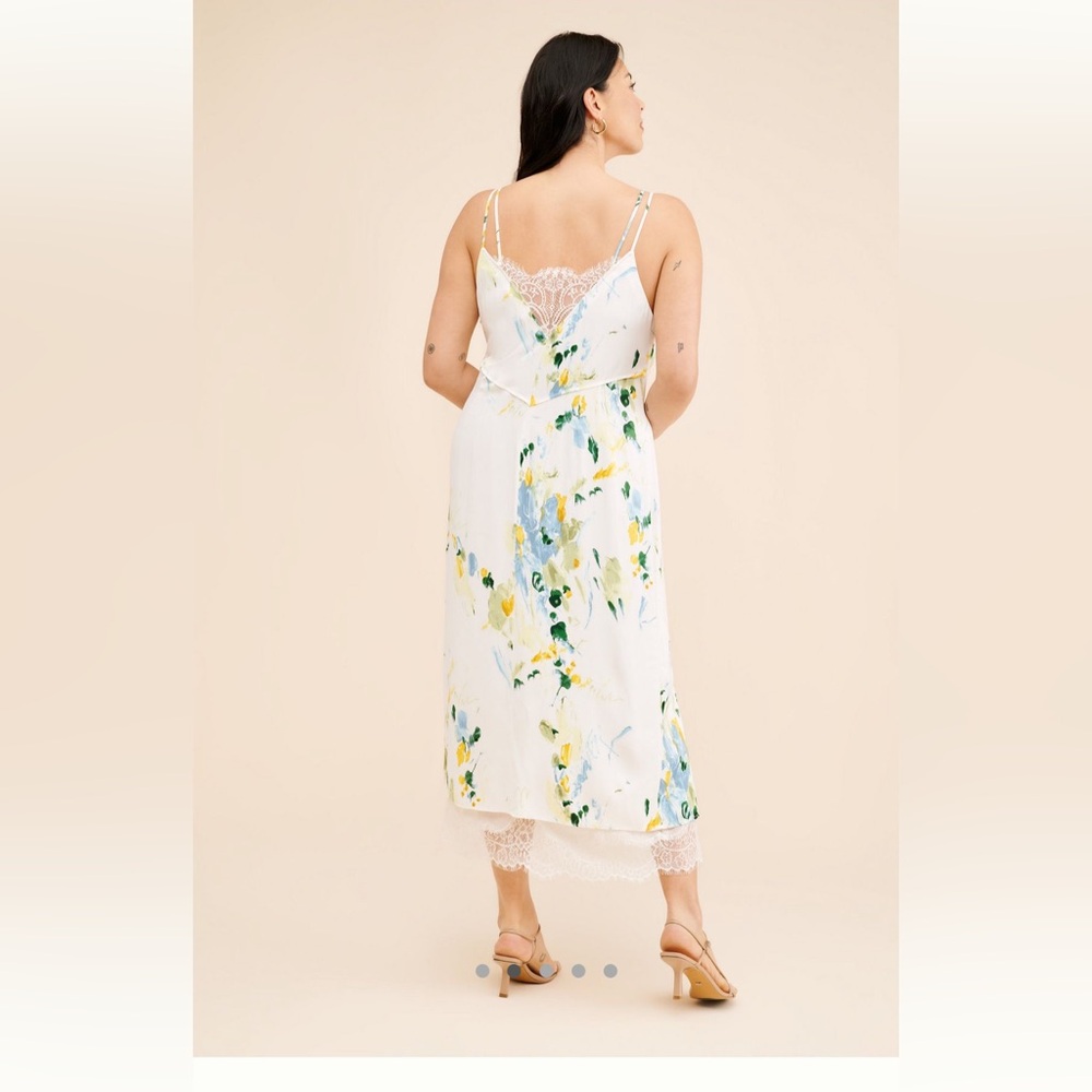 NWT Anthropologie Lace Button-Front Slip Dress MIDI Size 16 - Picture 3 of 8